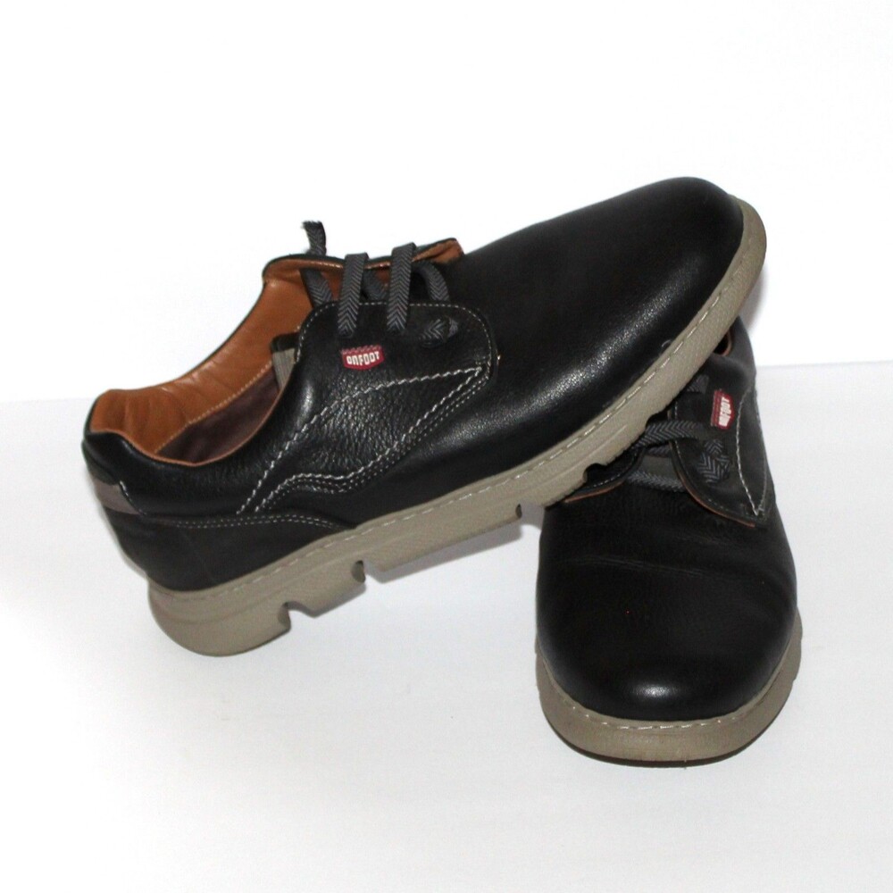 On Foot shoes Men Size US 9 UK 8 EU 42 Black Leather Spain modern casual